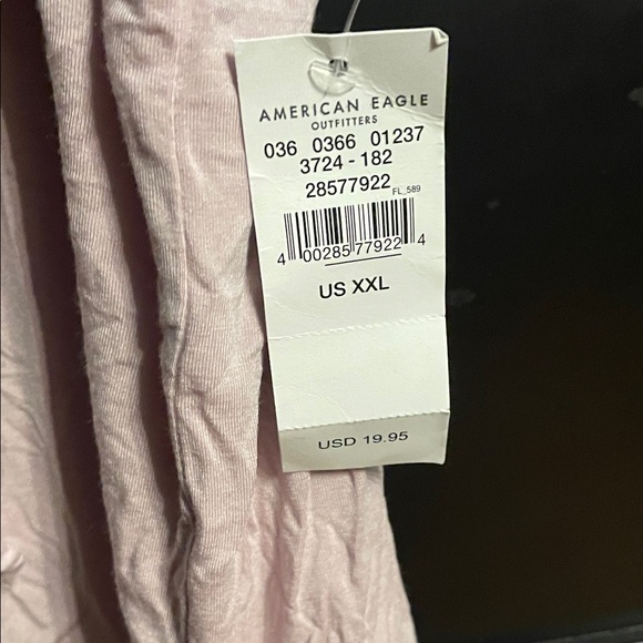 American Eagle Outfitters Soft & Sexy Light Pink Lace-Up Scoop Tank - Picture 2 of 7